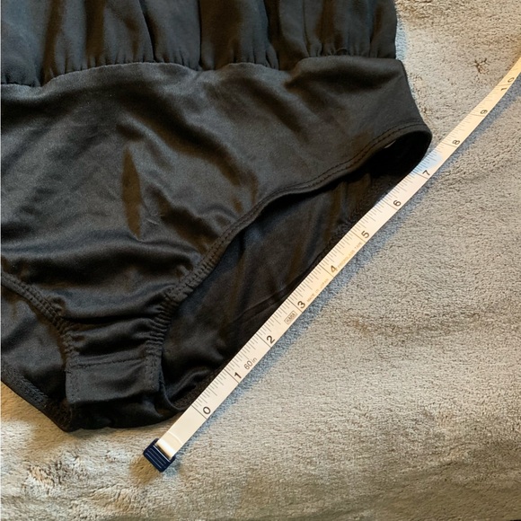 TOBI Bodysuit Caged Strap Front in Black V neck - Picture 10 of 12